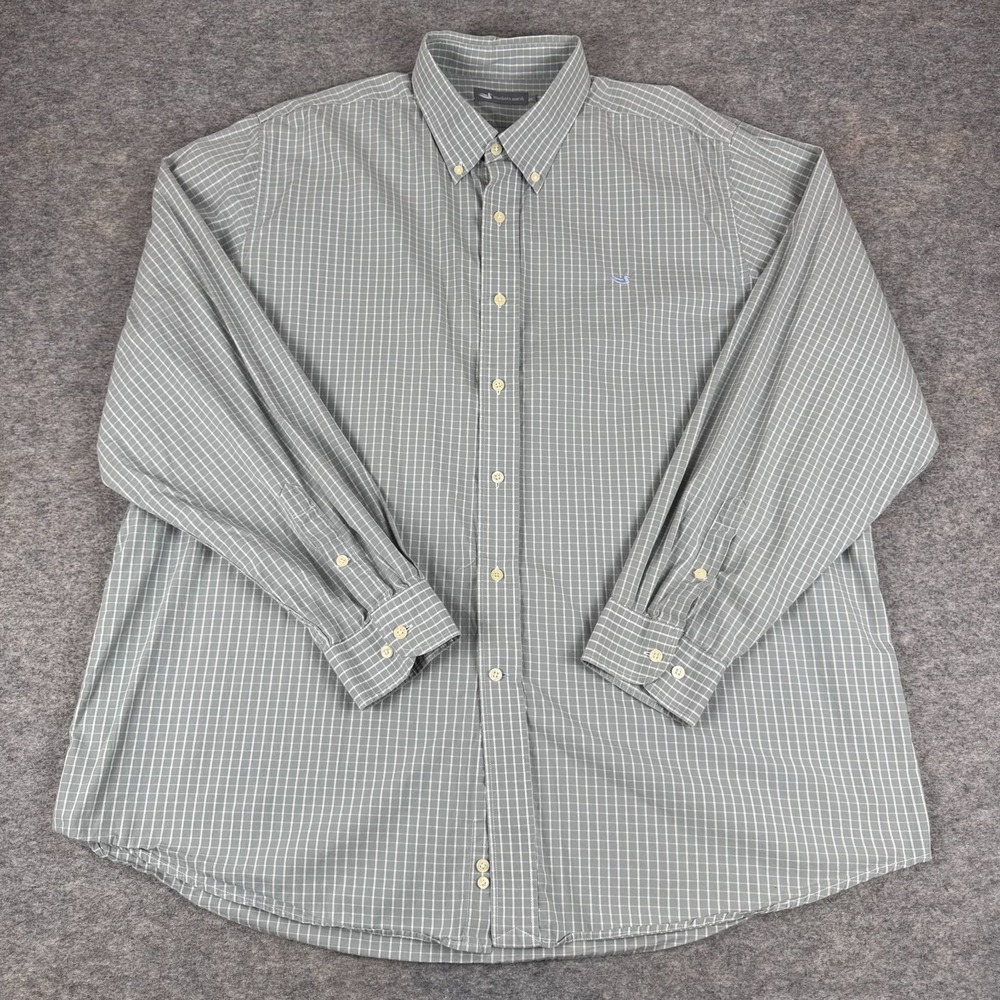 Southern Marsh Button Down Shirt Long Sleeve Check Cotton Mens 2X XXL 2XL